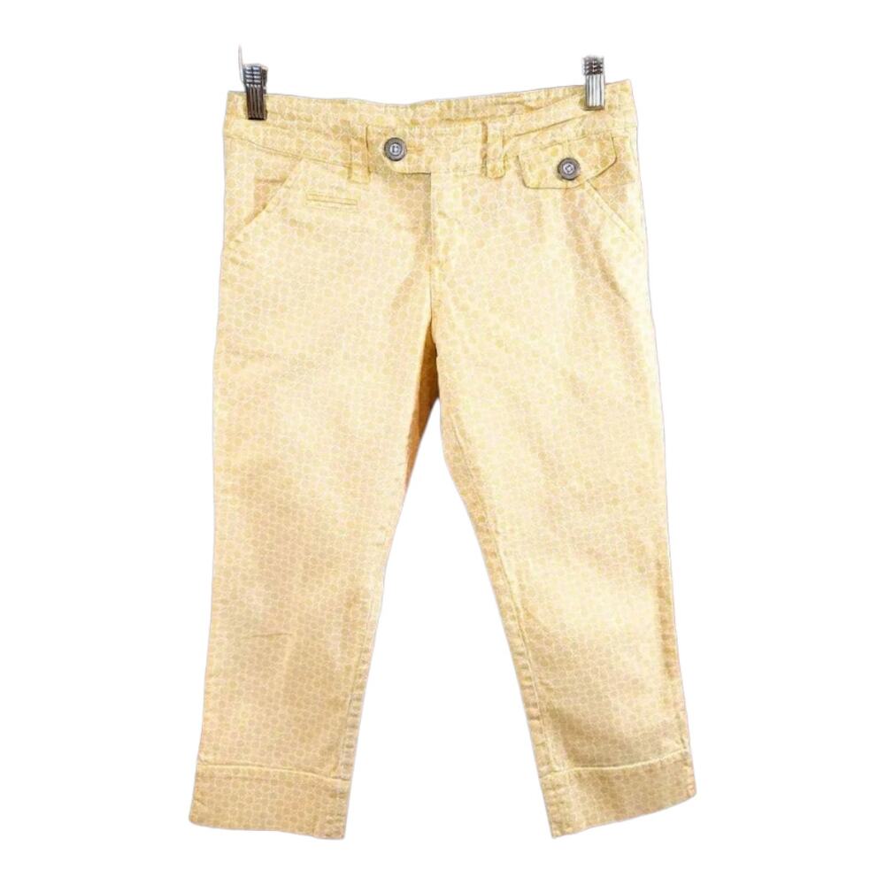 Anthropologie Idra Printed Straight Leg Cropped Split Cuff Chino Women's 4 - Picture 2 of 6